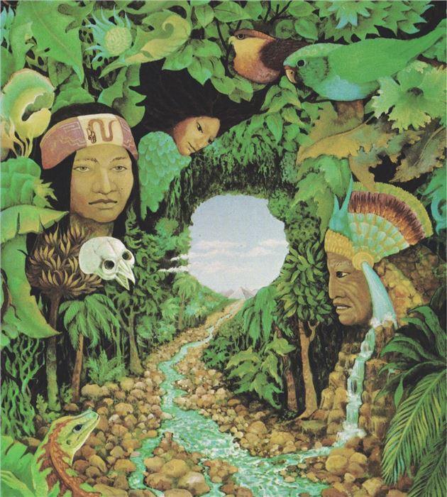 Dolores Chiappone, The Wizard of the Upper Amazon, oil on canvas, 24 x 22", c. 1969
